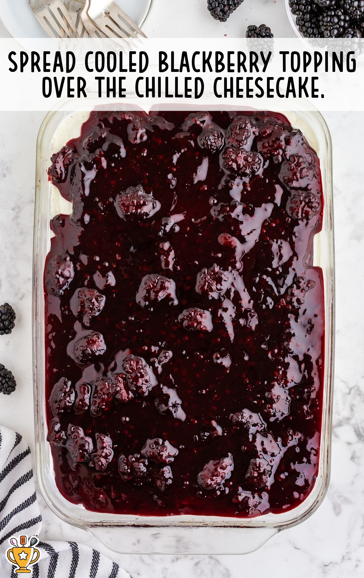 No Bake Blackberry Cheesecake