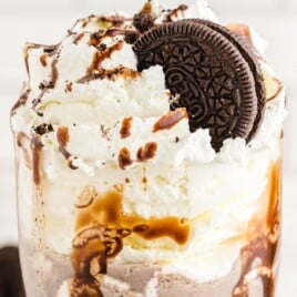 Oreo Milkshake in a glass