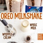 ingredients doe making Oreo Milkshake