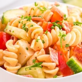 a bowl full of Pasta Salad