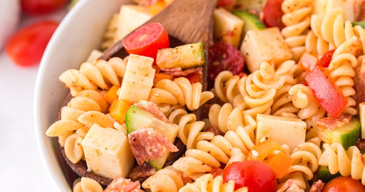 a close up photo of Pasta Salad