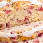Rhubarb Bread cut into pieces