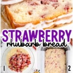 two slices of Strawberry Rhubarb Bread
