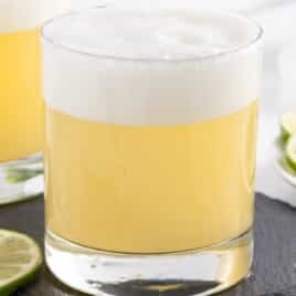 a glass of Tequila Sour