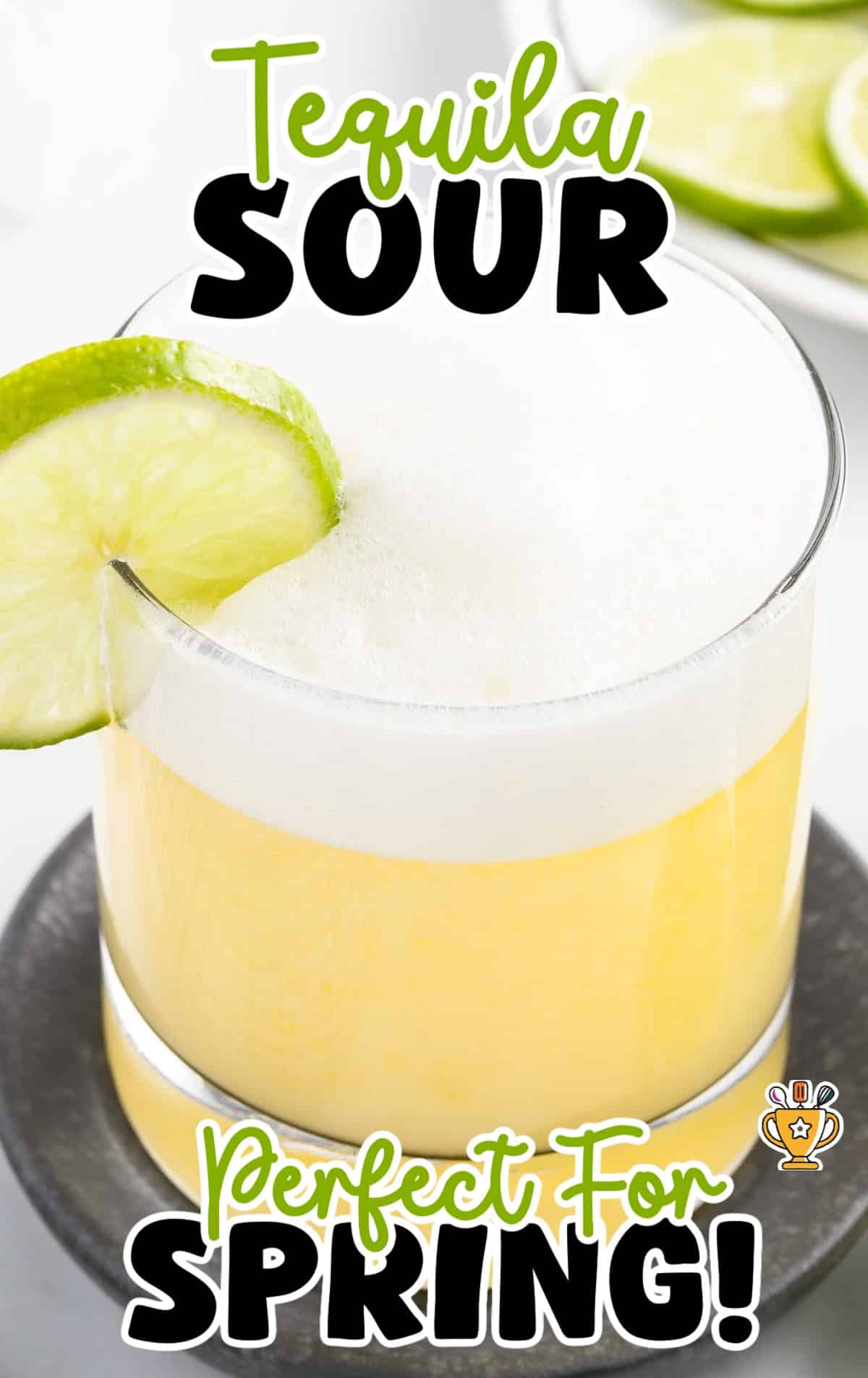 a glass of Tequila Sour