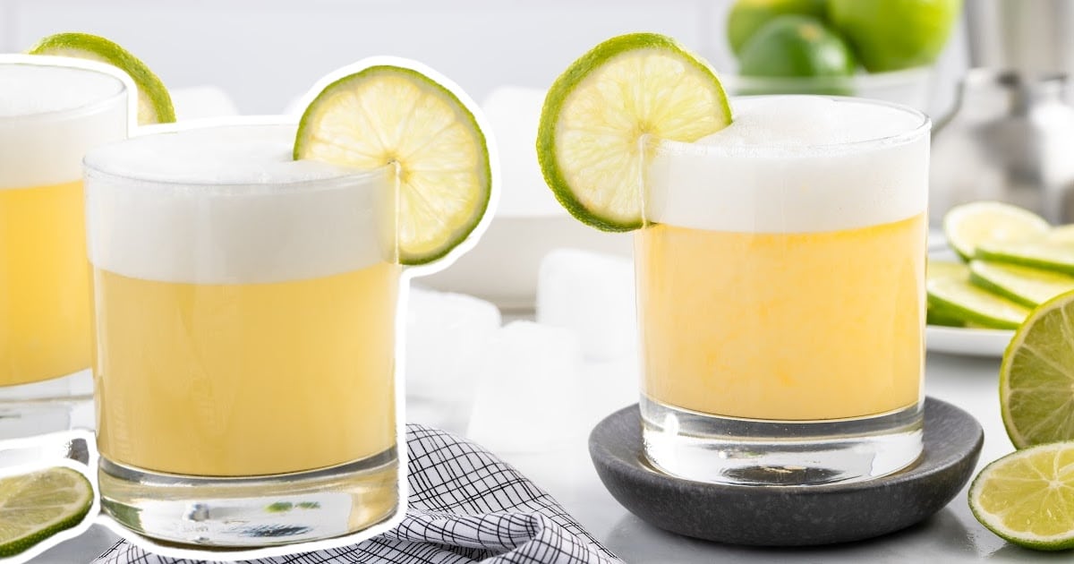 two glasses of Tequila Sour
