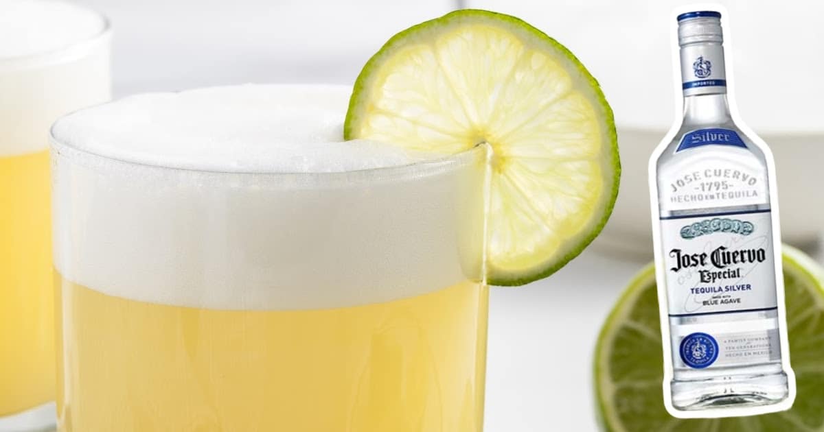 a glass of Tequila Sour