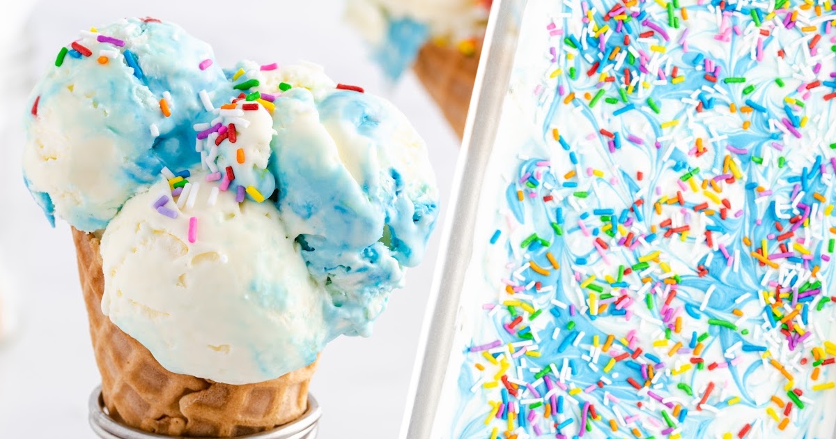 No Churn Birthday Cake Ice Cream