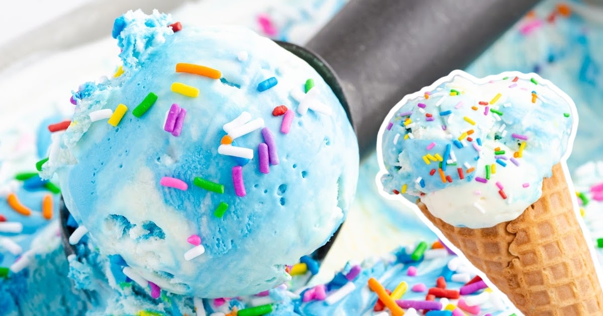 No Churn Birthday Cake Ice Cream