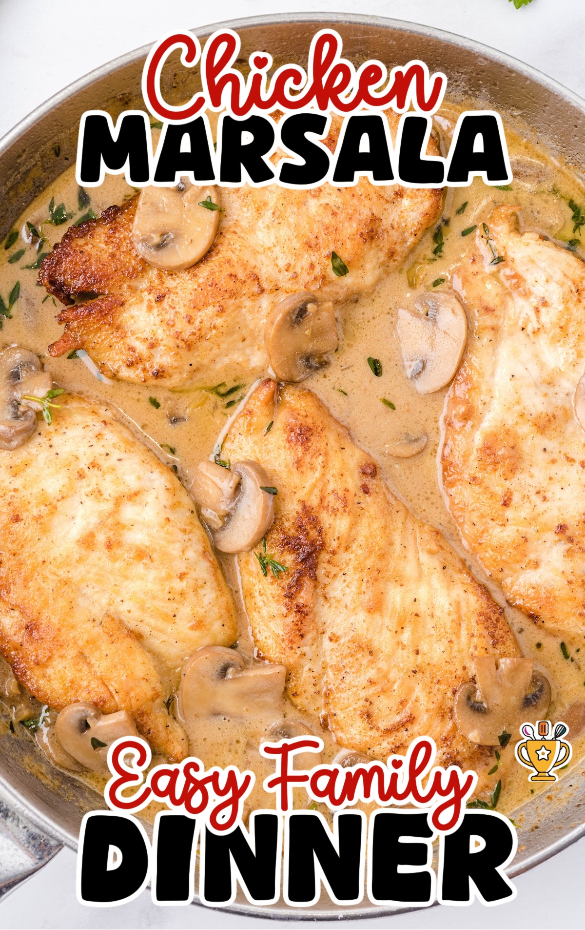 Chicken Marsala in a skillet