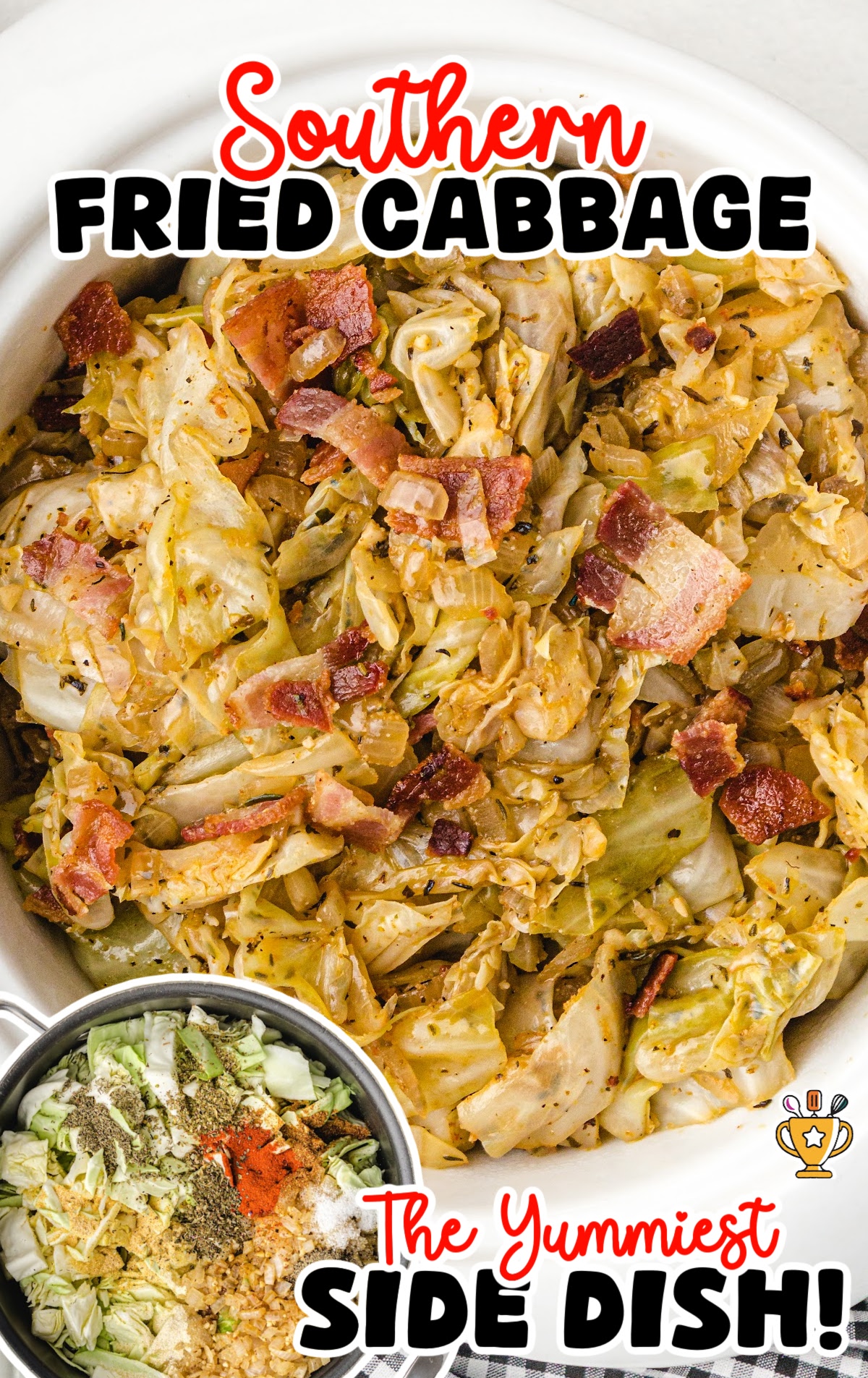 Southern Fried Cabbage in a pot