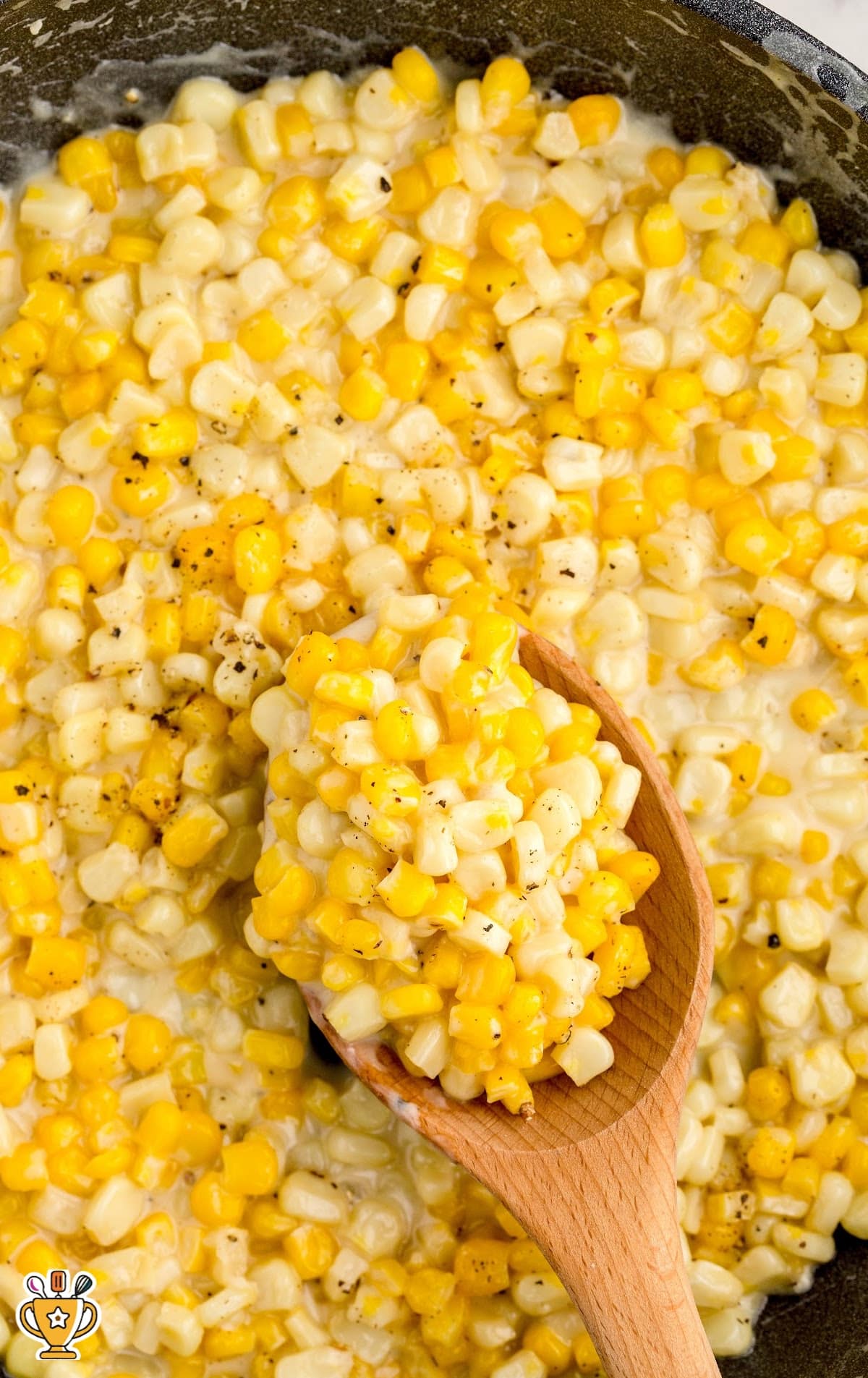 Honey Butter Skillet Corn in a skillet