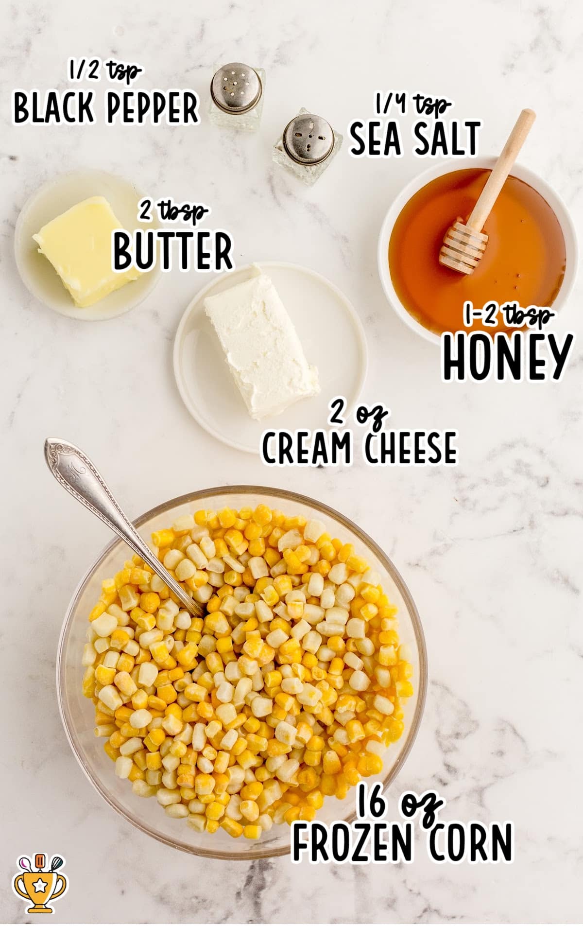 ingredients for making Honey Butter Skillet Corn