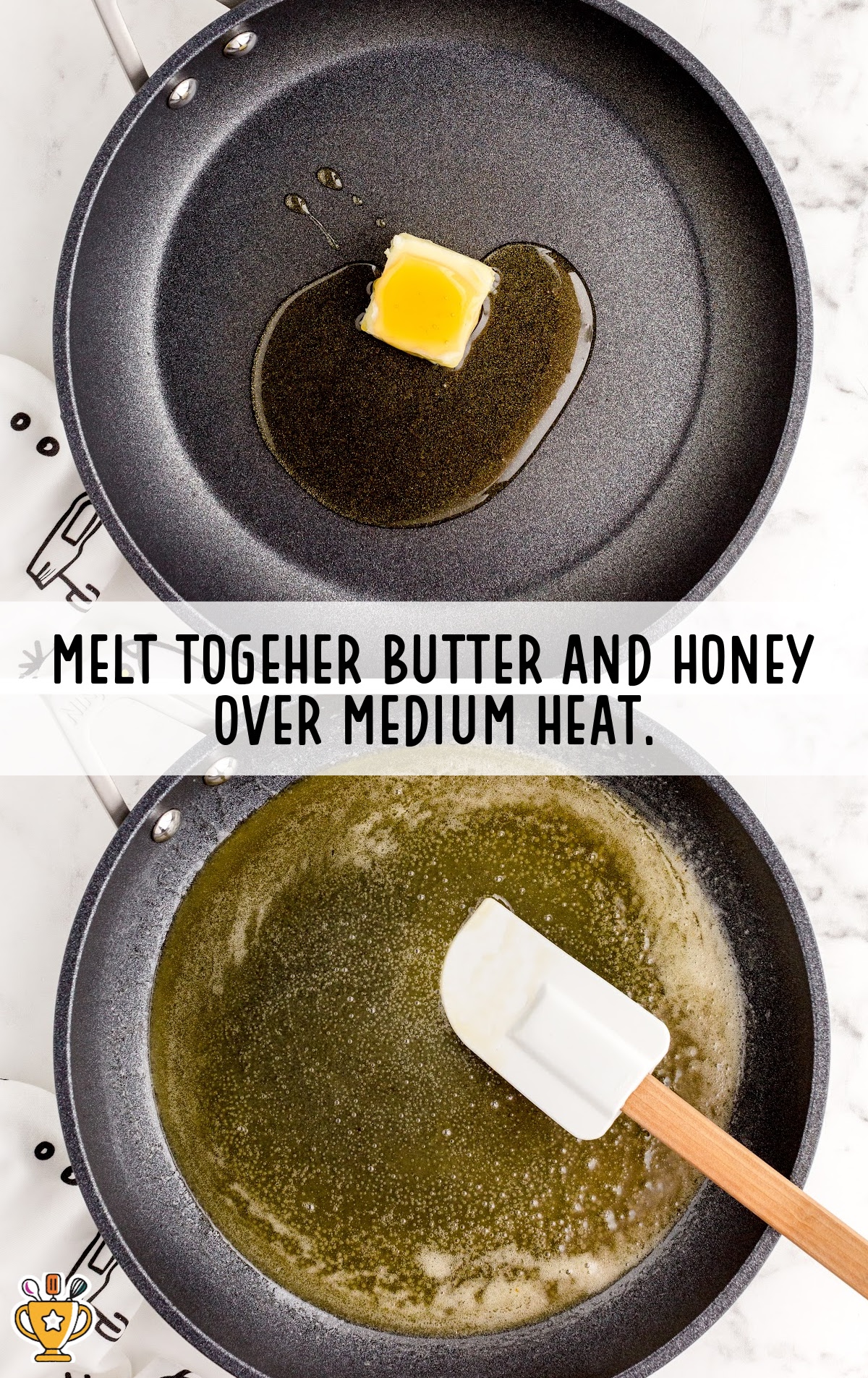 melting the butter and honey