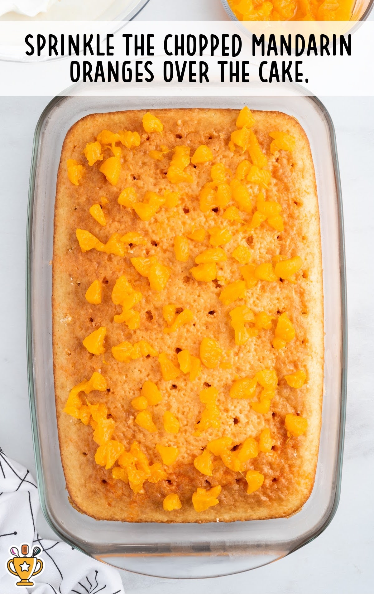 sprinkles of chopped mandarin