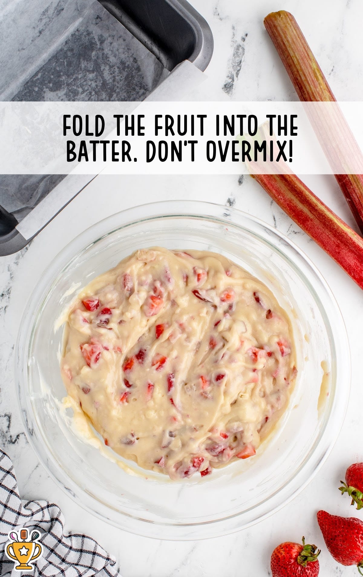 fruit folded into the batter
