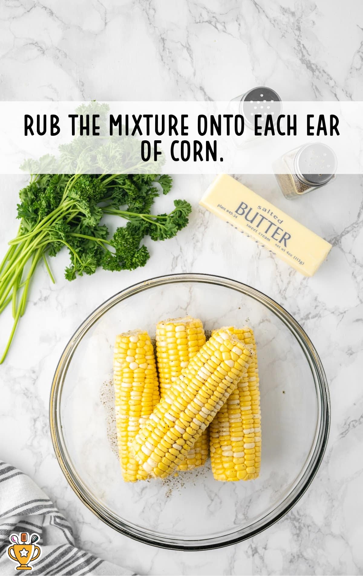 corn placed in the bowl