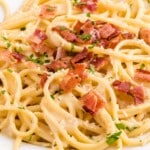 Carbonara Pasta on a plate