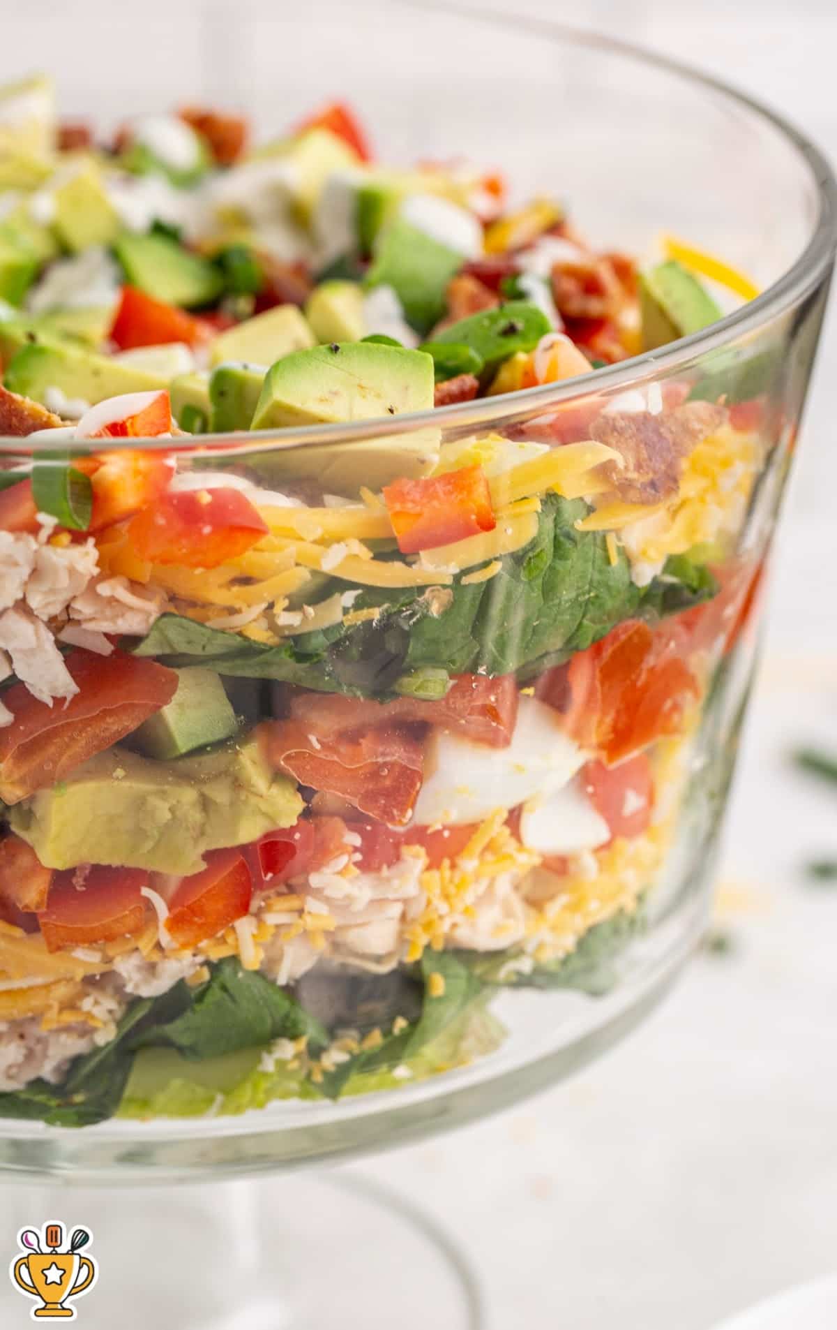 Chicken Bacon Ranch Salad in a bowl