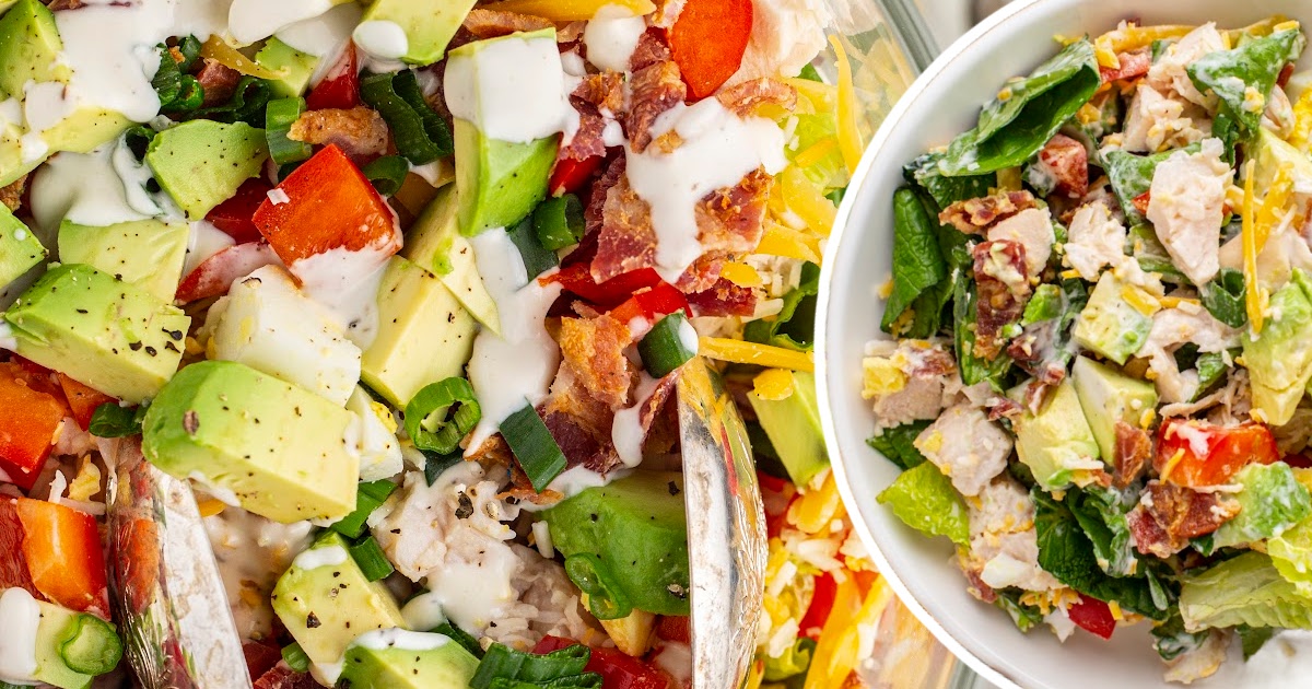 Chicken Bacon Ranch Salad in a bowl