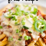 Chili Cheese Fries on a plate