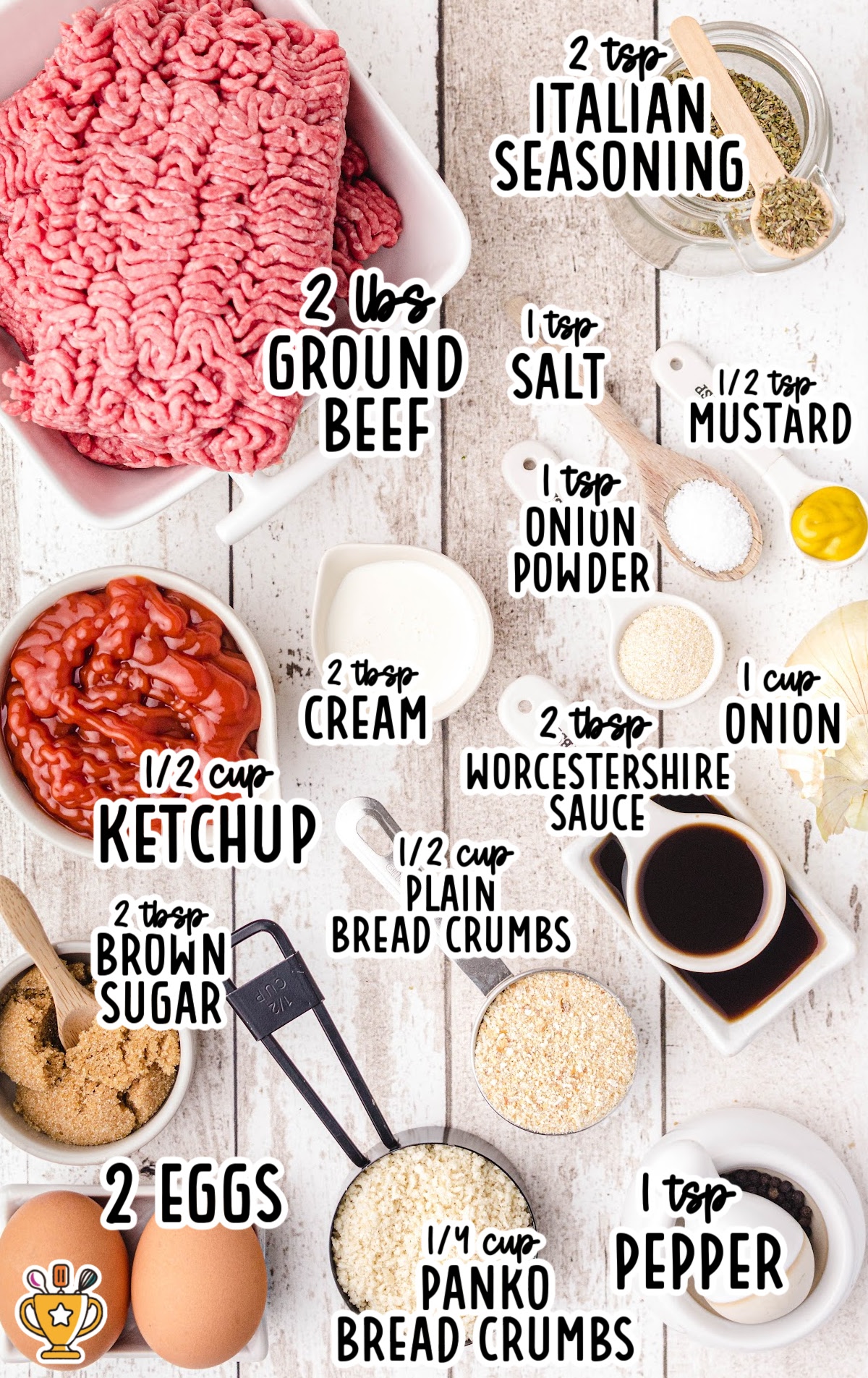 ingredients for making Crockpot Meatloaf