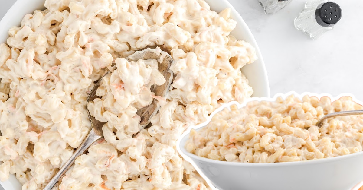 Hawaiian Macaroni Salad in a bowl