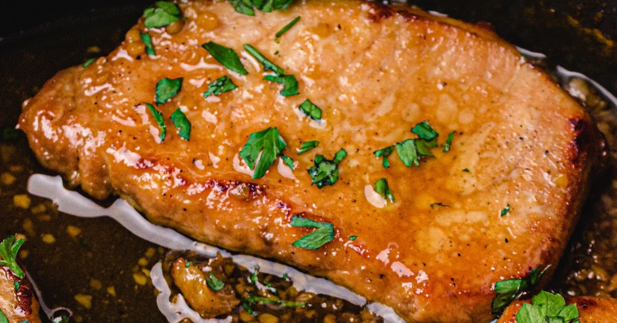 a close up photo of Honey Garlic Pork Chop