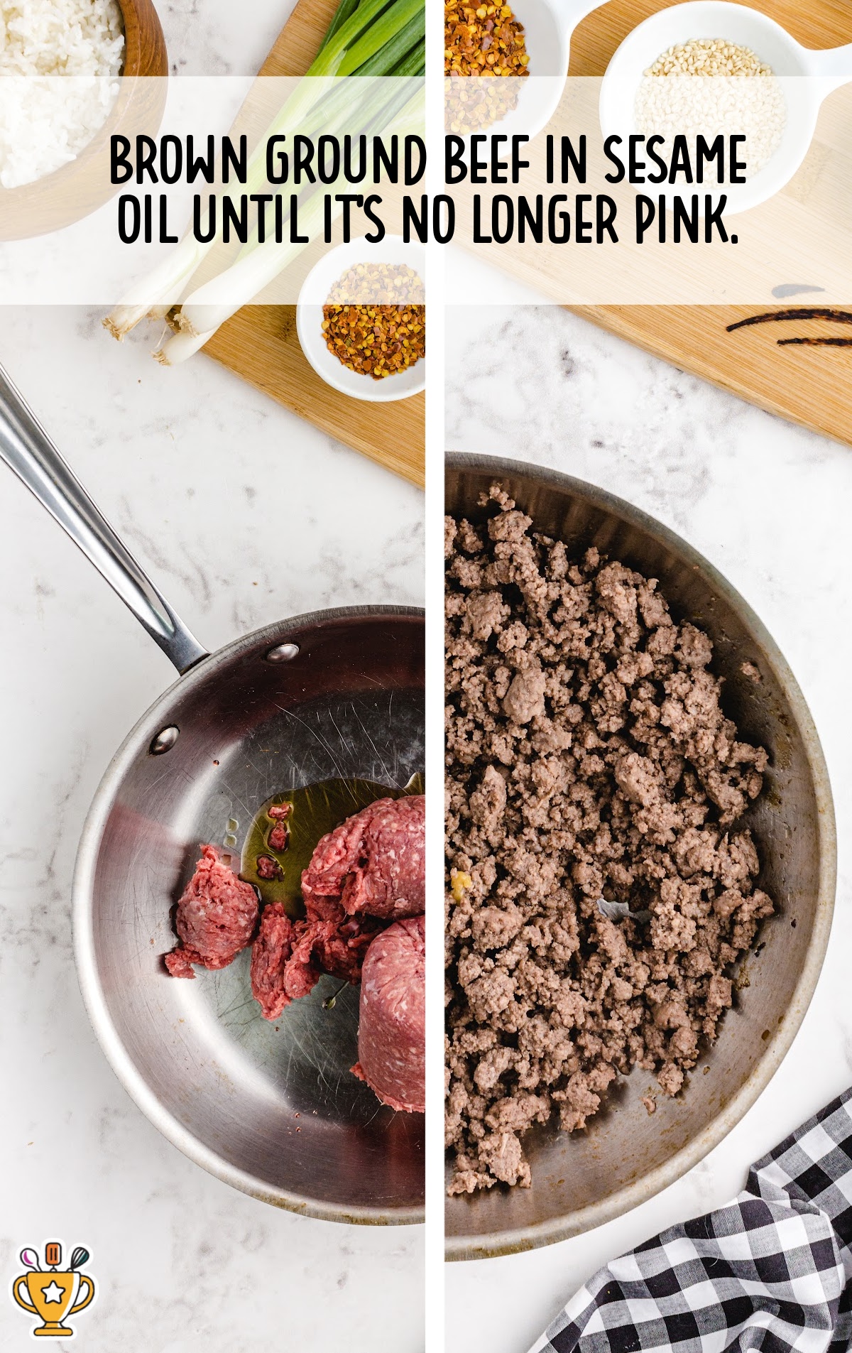 Korean Beef in a skillet