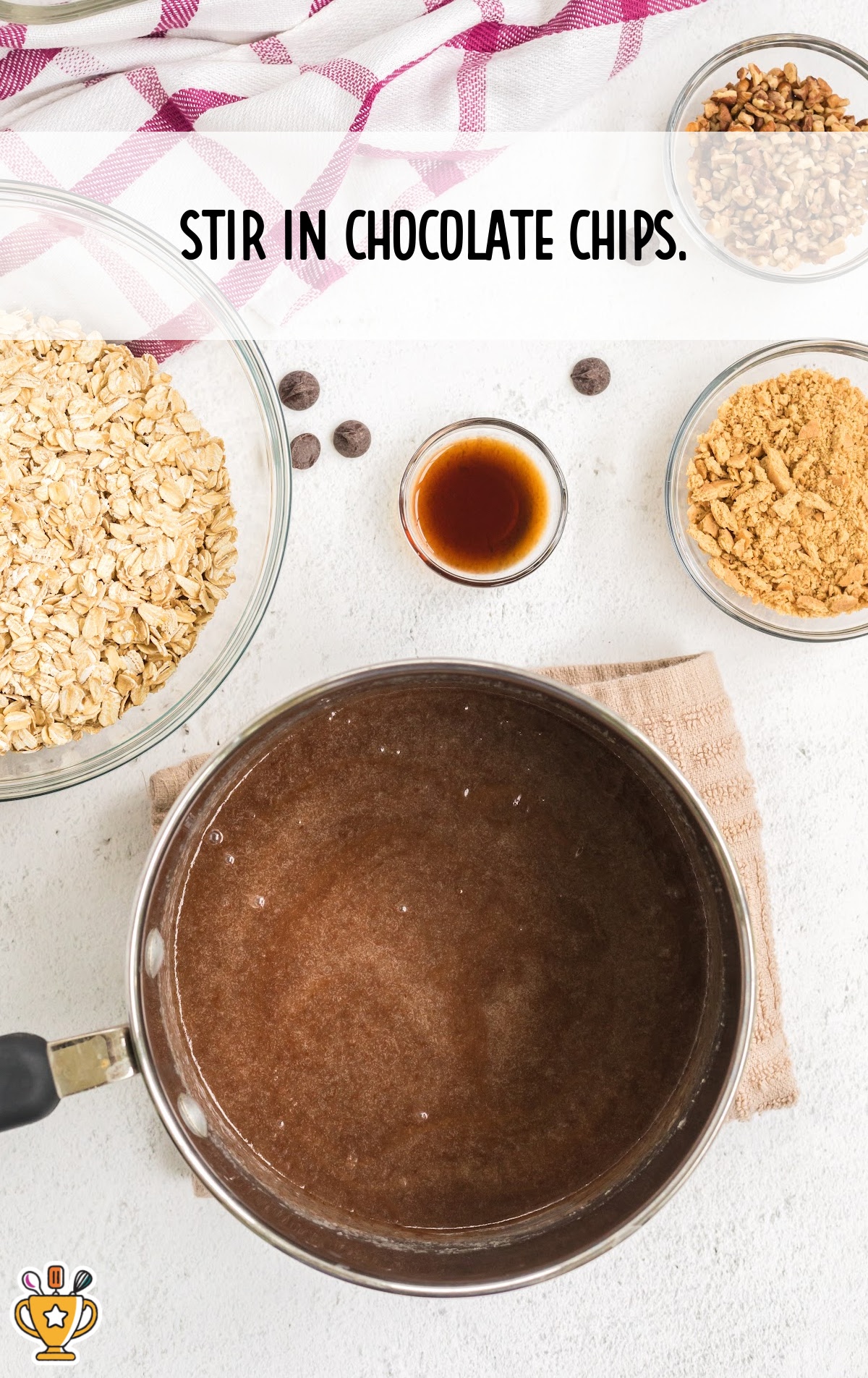 chocolate chips stirred in