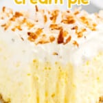 a piece of No Bake Coconut Cream Pie