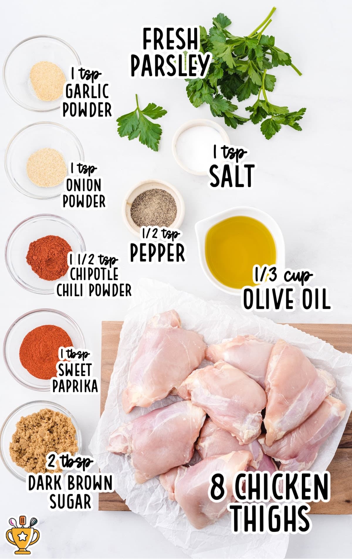 ingredients for making Paprika Chicken