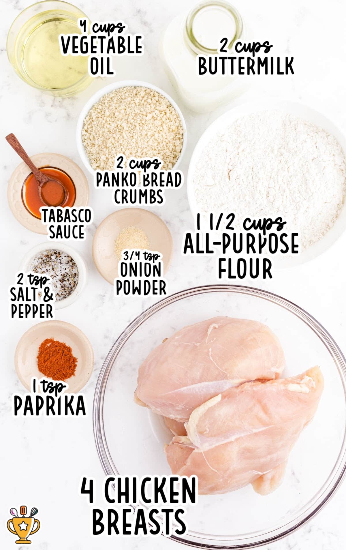 ingredients for making Popcorn Chicken