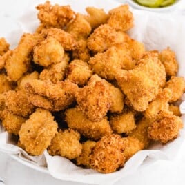 a bunch of Popcorn Chicken