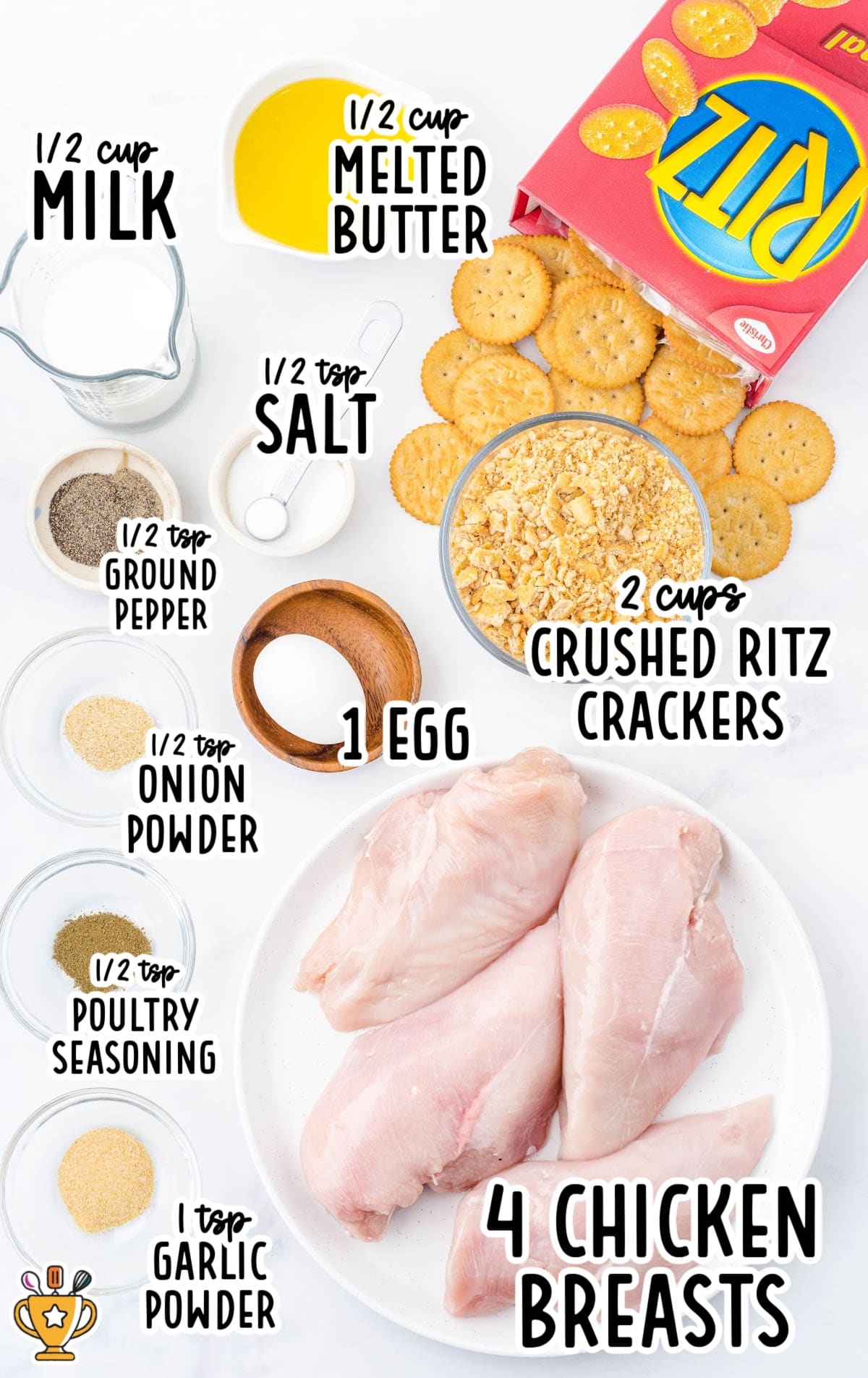 ingredients for making Ritz Chicken
