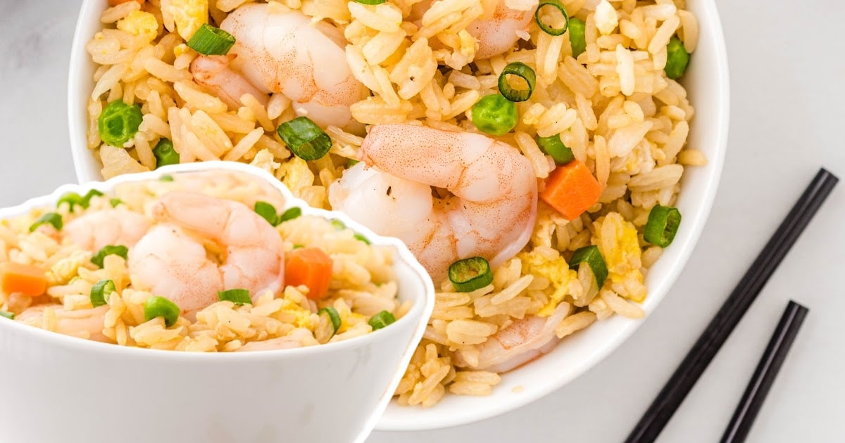 Shrimp Fried Rice in a bowl