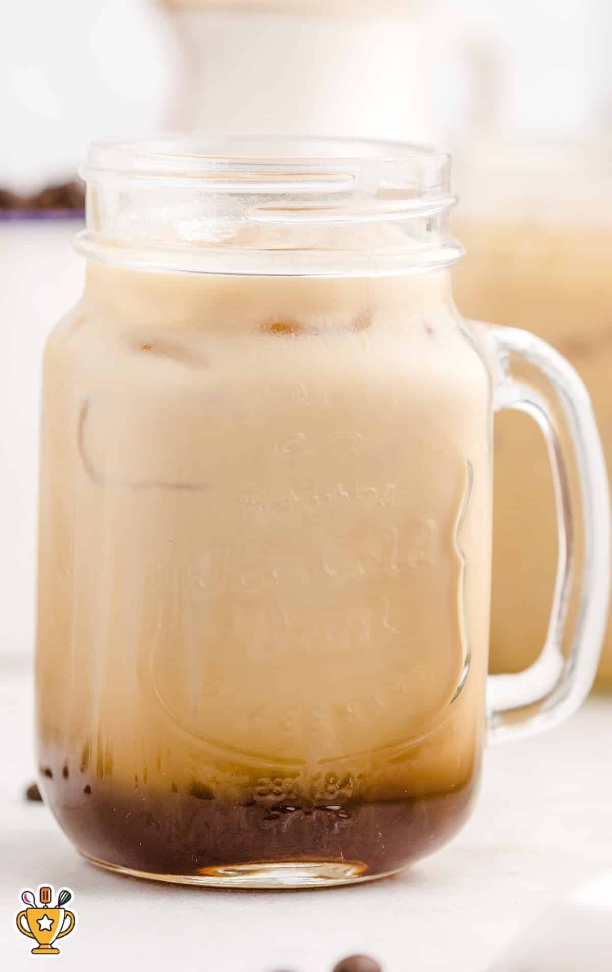 a mug full of Iced Mocha