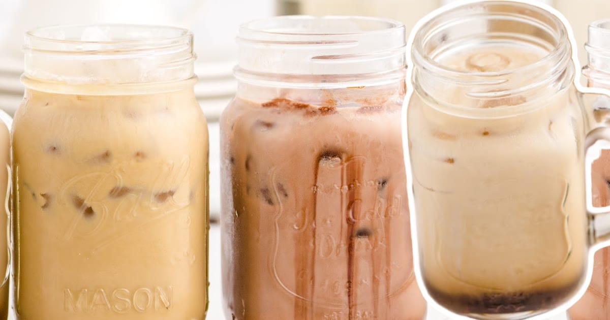 three mugs of Iced Mocha