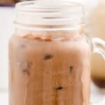 a mug full of Iced Mocha
