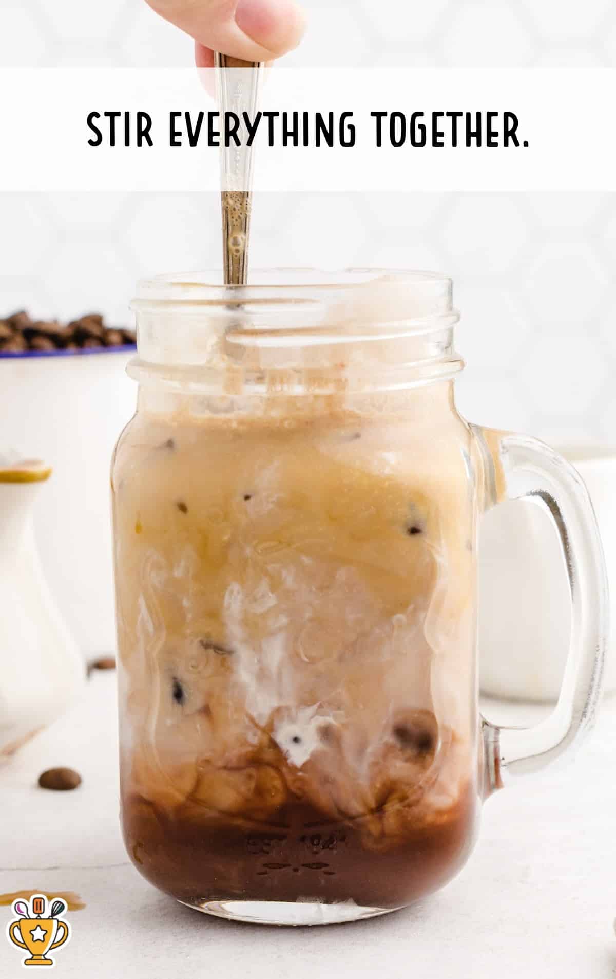 stirring Iced Mocha