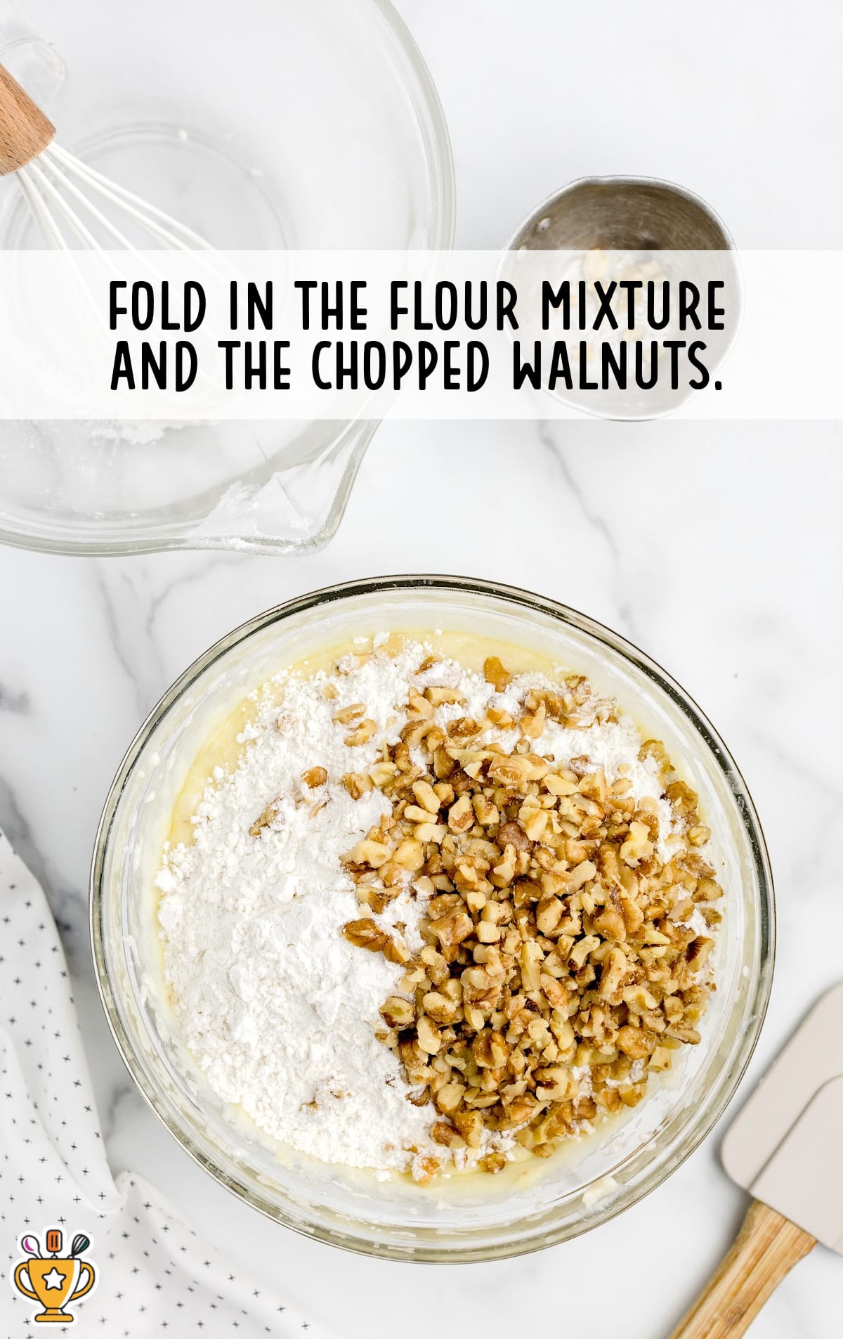 the Air Fryer Banana Bread mixture combined in a bowl