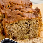 a Air Fryer Banana Bread cut into slices