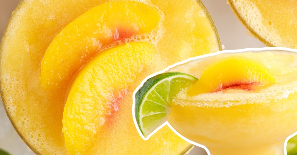 Bright and refreshing peach margarita