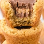 a stack of Peanut Butter Cookie Cups