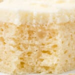 Vanilla Snack Cake on a plate