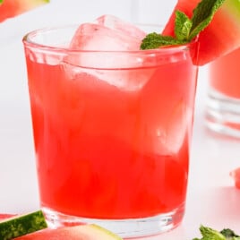 A glass of Watermelon Cocktail Recipe