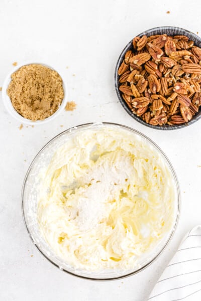 Mix in salt and flour.