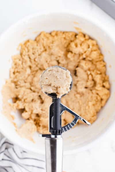 Chilled Butter Pecan Cheesecake Bites Scooped Out