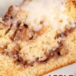 apple fritter bread with cinnamon apple swirl and glaze