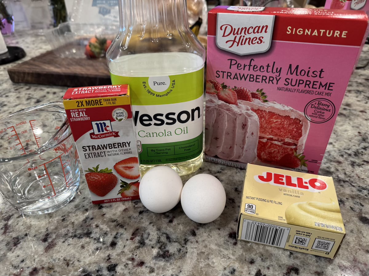 Ingredients for Strawberry Brownies